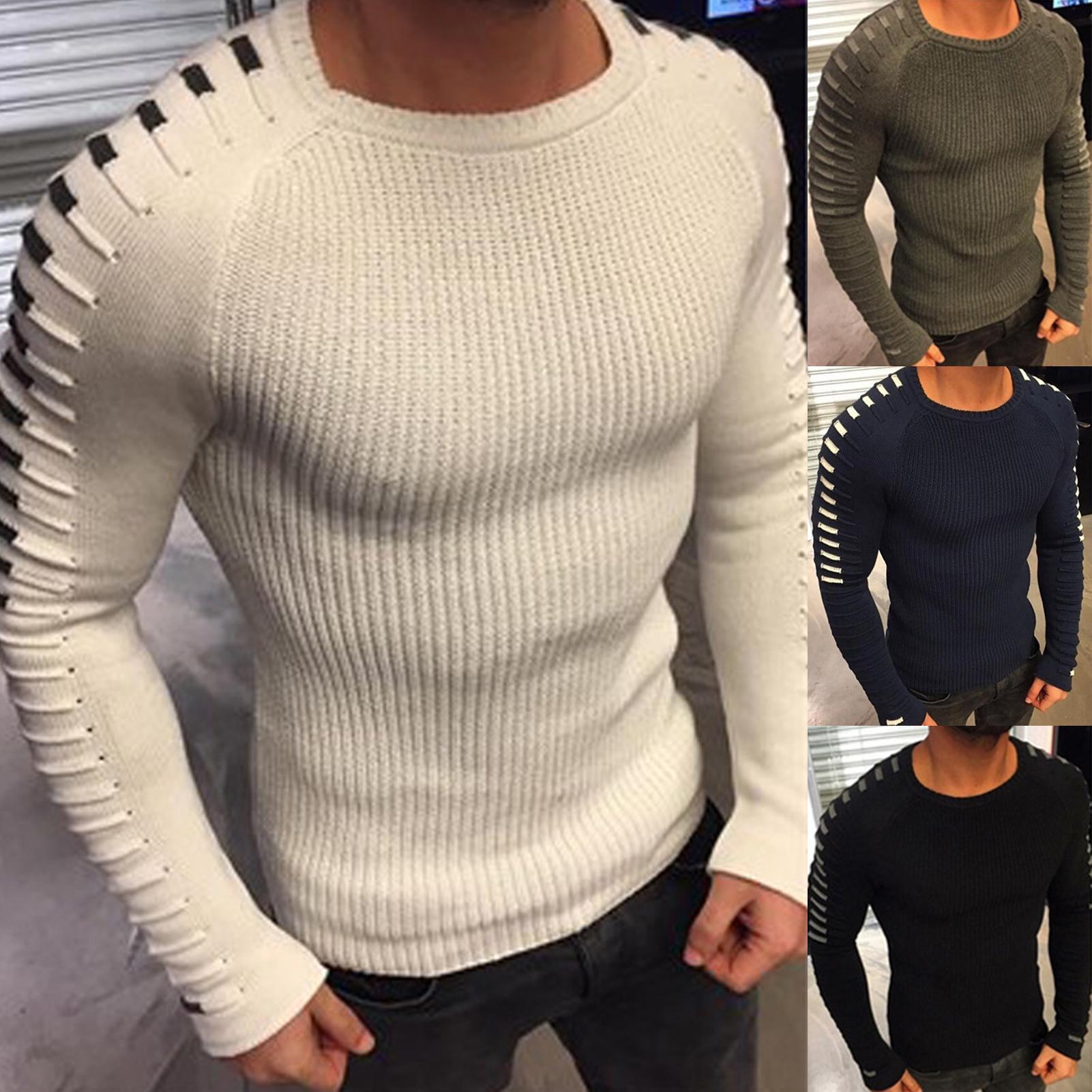 2020 Winter Autumn Sweaters Men Casual O-Neck Slim Cotton Knitted Mens Sweaters Pullovers Men Brand Clothing Slim Warm Keeping