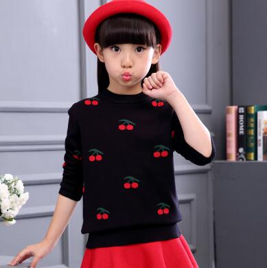 2021 Autumn Children's Clothes Girls Sweaters Printed Long Sleeve Girl Knitted Pullover Sweater For Girls Kids Casual Sweaters