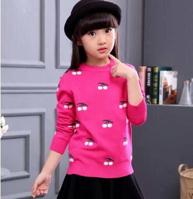 2021 Autumn Children's Clothes Girls Sweaters Printed Long Sleeve Girl Knitted Pullover Sweater For Girls Kids Casual Sweaters