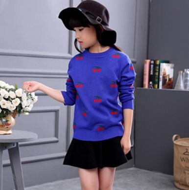 2021 Autumn Children's Clothes Girls Sweaters Printed Long Sleeve Girl Knitted Pullover Sweater For Girls Kids Casual Sweaters