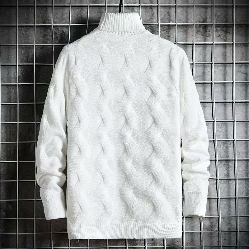 Autumn Winter Fashion Men's Sweaters Japan Streetwear Turtleneck Sweaters Men Casual Mens Clothing Striped Pullovers Sweater Men