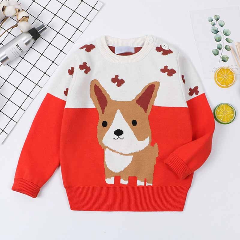 Children's Sweater Cartoon Bear Girls And Boys Kint Sweaters Autumn Winter Baby Warm Wool Tops for Kids Clothes pullover Sweater