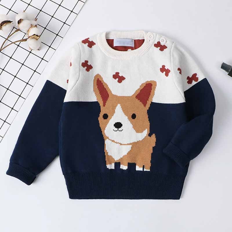 Children's Sweater Cartoon Bear Girls And Boys Kint Sweaters Autumn Winter Baby Warm Wool Tops for Kids Clothes pullover Sweater