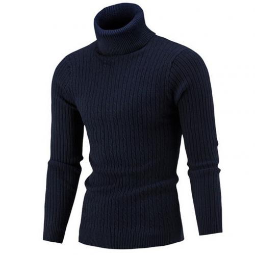 Fashion Men Turtleneck Solid Color Long Sleeve Knitted Sweater Pullover Top Sweater Men 2020 Winter Clothes Sweater For Men mens