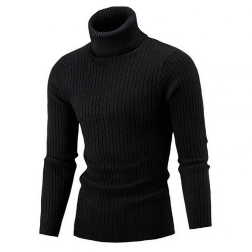 Fashion Men Turtleneck Solid Color Long Sleeve Knitted Sweater Pullover Top Sweater Men 2020 Winter Clothes Sweater For Men mens