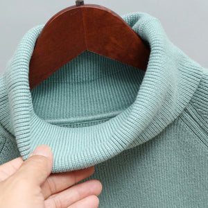 Thick Turtlneck Cowl Neck Women Sweater Streetwear Knitted Pullovers Top Autumn Winter Clothes Christmas Sweater Pull