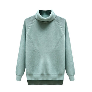 Thick Turtlneck Cowl Neck Women Sweater Streetwear Knitted Pullovers Top Autumn Winter Clothes Christmas Sweater Pull