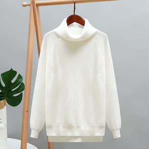 Thick Turtlneck Cowl Neck Women Sweater Streetwear Knitted Pullovers Top Autumn Winter Clothes Christmas Sweater Pull