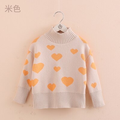 Heart Sweaters Kids Clothes 2020 Winter New Teens Child Warm Pullover Knitted Wear For Girls Casual Tops 6 7 8 10 11 12 13 Years