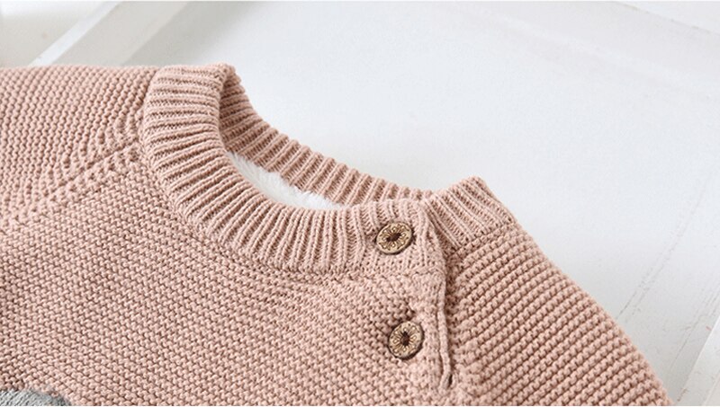 Kids Boys Girls Sweaters Clothes Baby Toddler Warm Sweater Coats Children Cartoon Thicken Tops Wool Pullovers Clothing