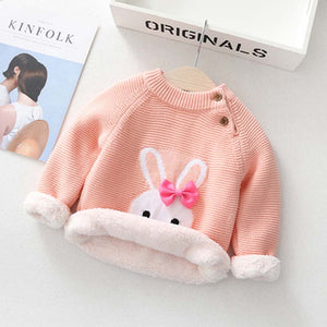 Kids Boys Girls Sweaters Clothes Baby Toddler Warm Sweater Coats Children Cartoon Thicken Tops Wool Pullovers Clothing