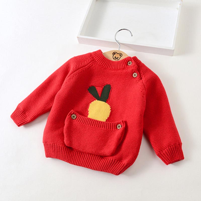 Kids Boys Girls Sweaters Clothes Baby Toddler Warm Sweater Coats Children Cartoon Thicken Tops Wool Pullovers Clothing