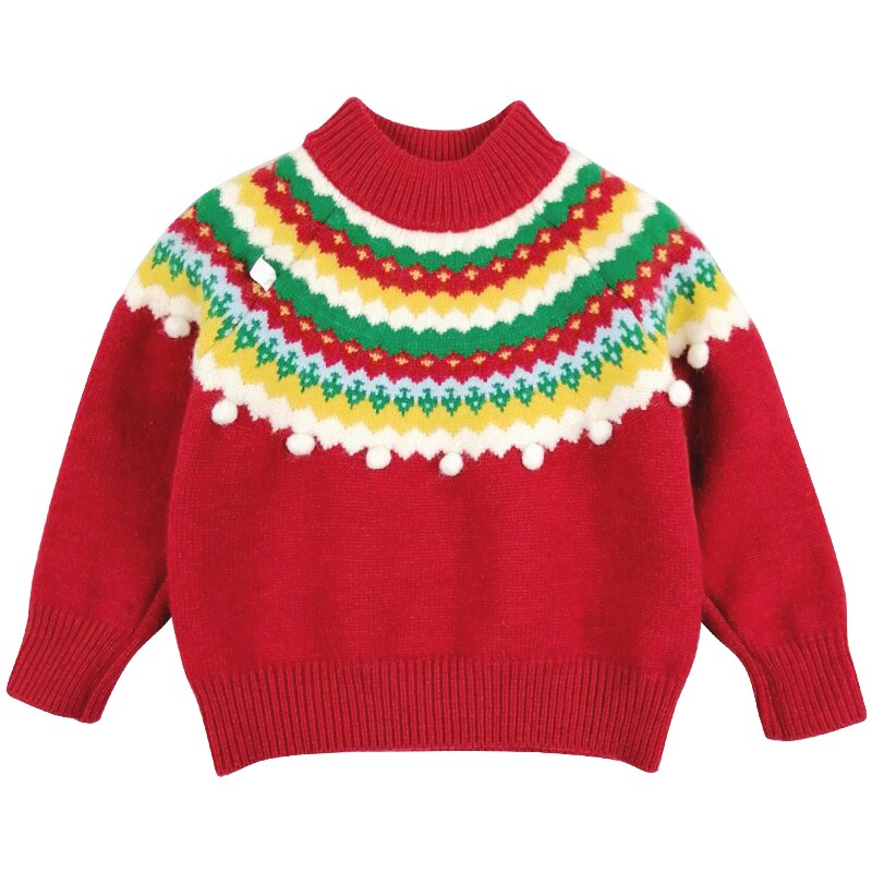 Autumn Girls Sweater Casual Knit Crop Top Children Warm Pullovers Soft O-Neck Knitwear Clothing 2 4 5 6 7 8 9 Years