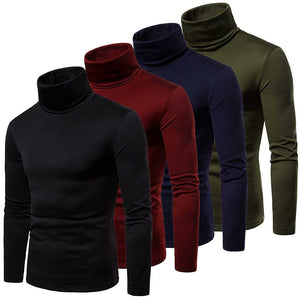 New Men's Winter Warm Cotton High Neck Pullover Jumper Sweater Tops Mens Turtleneck Fashion