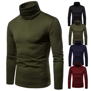 New Men's Winter Warm Cotton High Neck Pullover Jumper Sweater Tops Mens Turtleneck Fashion