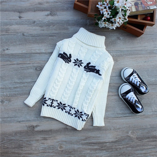 Toddler clothes Baby Kids Warm Sweater Children Knitted Pullovers Winter Autumn Loose Top Girls Boys Solid baby winter clothes