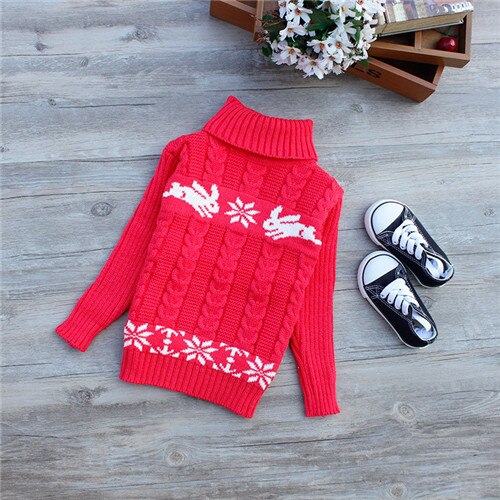 Toddler clothes Baby Kids Warm Sweater Children Knitted Pullovers Winter Autumn Loose Top Girls Boys Solid baby winter clothes